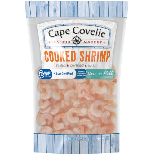 Cape Covelle Seafood Market Medium 40/60 Cooked Shrimp 12 oz