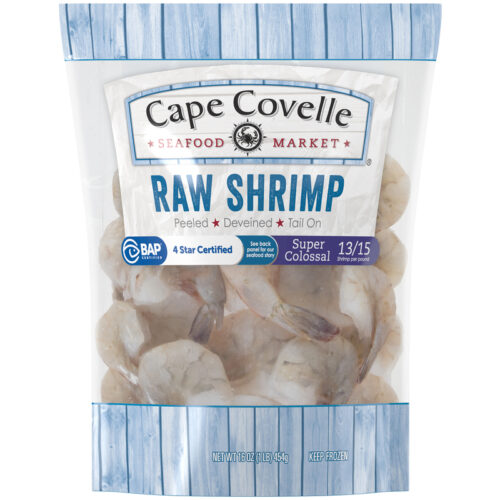 Cape Covelle Seafood Market Raw Shrimp Super Colossal 16 oz