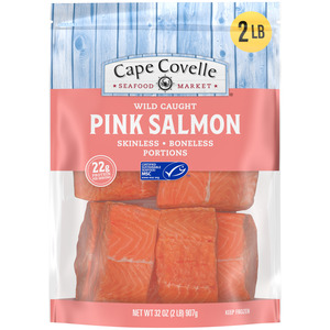 Cape Covelle Seafood Market Wild Caught Skinless Boneless Pink Salmon 32 oz