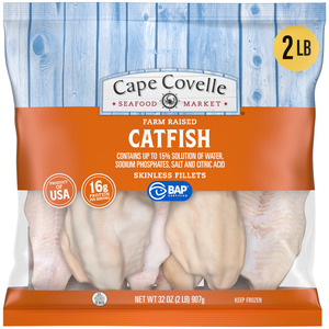 Cape Covelle Seafood Market Farm Raised Skinless Fillets Catfish 32 oz