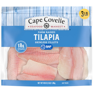Cape Covelle Seafood Market Farm Raised Skinless Fillets Tilapia 48 oz